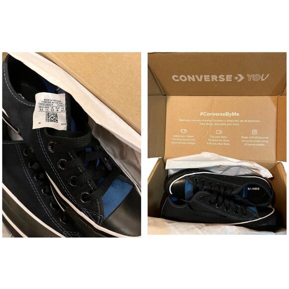 Thin Blue Line Converse Low Top Lace Up Sneaker - Picture 8 of 8